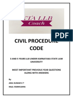 Civil Procedure Code: 3 and 5 Years LLB Under Karnataka State Law University