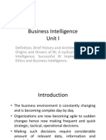 Business Intelligence Unit I