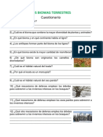 2doBIO A. LOS BIOMAS TERRESTRES. Cuestionario PDF