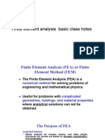 Finite Element Analysis Basic Class Notes