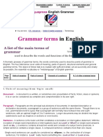 A List of Grammar Terms With Examples