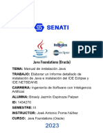TEMA: Manual de Instalación Java TRABAJO: Elaborar Un Informe Detallado de