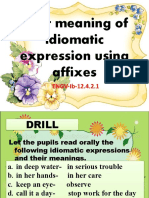 Infer Meaning of Idiomatic Expression Using Affixes