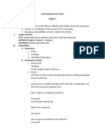 Semi Detailed Lesson Plan English 1: I. Objectives