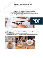 CN2. 3 MEASUREMENTS AND CONVERSION How To Measure Ingredients