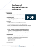 Kommunikation Und Organisationsentwicklung - Zusammenfassung