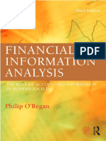 Financial Information Analysis The Role of Accounting Information in Modern Society (Philip O'Regan)