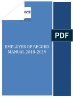 Employer of Record MANUAL 2018-2019