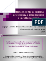 Reflexión Sobre El Sistema de Escritura e Introducción en La Cultura Escrita