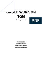 Group Work On TQM: 03 Assignment 01