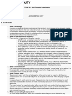 Anti-Dumping Act Tariff