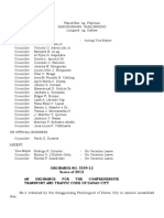 ORDINANCE NO. 0334-12 Series of 2012 AN Ordinance FOR THE Comprehensive Transport and Traffic Code of Davao City