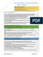 IBDP English Language and Literature - Guided Textual Analysis - Paper 1 Checklist