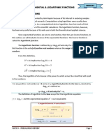 Exponential & Logarithmic Functions Logarithmic Functions Logarithms Were Invented by John Napier Because of His Interest in Reducing Complex