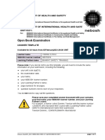 Open Book Examination: Answer Template