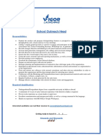 School Outreach Head JD PDF