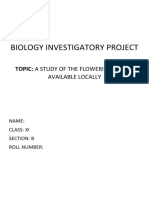 Biology Investigatory Project