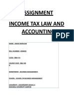 Income Tax Bba 5 Sem Question