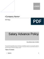 Salary Advance Policy