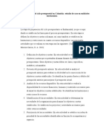 Análisis de Las Etapas Del Ciclo Presupuestal en Colombia