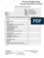 Boiler Leak Detection Questionaire