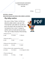 Year 2 English Test 1 MAY 2023