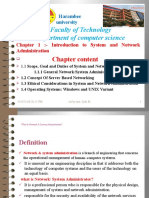 Chapter 1 Introduction To System and Network Administration