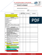 Checklist Wound Dressing