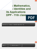 Basic Mathematics, Basic Identities and Its Applications DPP - 11th Class