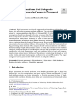 Effect of Non-Uniform Soil Subgradeon Critical Stressesin ConcretePavement