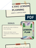 Effective Lesson Planning