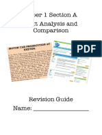 English Language Paper 1 Section A Text Analysis and Comparison