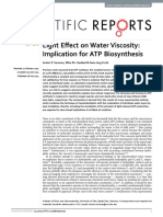 Light Effect On Water Viscosity - Implications Fot ATP Biosynthesis