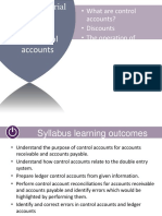 What Are Control Accounts? - Discounts - The Operation of Control Accounts - The Purpose of Control Accounts