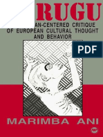Yurugu - An African-Centered Critique of European Cultural Thought and Behavior by Dr. Marimba Ani
