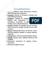 Unit 6 Cognitive Process