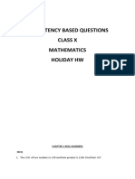 Class 10 Maths Holiday HomeworkCOMPETENCY BASED 20230519124608767