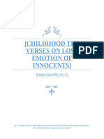 Childhood The Verses On Lost Emotion of Innocents