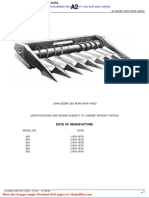 John Deere 853 Row Crop Head Parts Catalog