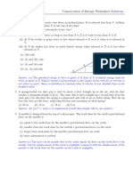 Conservation of Energy Problems Worksheet 6