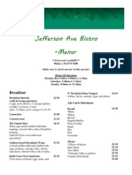 Jefferson Ave Bistro - Menu-: Breakfast