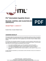 ITIL Intermediate Capability RCVSample1 SCENARIO BOOKLET v5.1