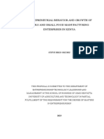 Entrepreneurial Behavior and Growth of Micro and Small Food Manufacturing Enterprises in Kenya Research Proposal Term Paper Final PDF