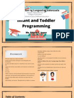 Infant and Toddler Programs Module Unit 1