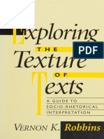 Exploring The Texture of Texts - Robbins, Vernon K. (Vernon Kay)