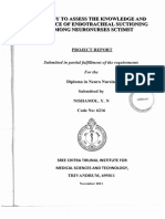 A Study To Assess The Knowledge and Practice of Endotracheal Suctioning Among Neuro Nurses