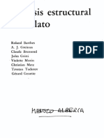 Barthes, Roland & Greimas Bremond Gritti Morin Metz Todorov Genette - Análisis Estructural Del Relato, Tiempo Contemporáneo, 1970 (1966)