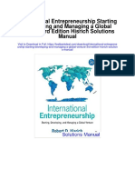 International Entrepreneurship Starting Developing and Managing A Global Venture 3rd Edition Hisrich Solutions Manual