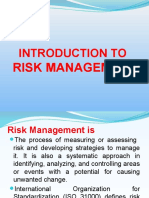 Introduction To Risk Management