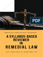 2023 Syllabus-Based Reviewer in Remedial Law